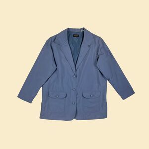 1980s M blue blazer Haband, Salon Studio, vintage 80s womens light blue jacket